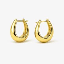 Brinco Argola Triangular em Ouro 18k Brinco Argola Triangular em Ouro 18k