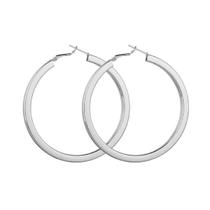 Brinco Argola Unissex Lisa Dourada Prateada Moda Blogueiras Prateado