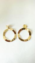 Brinco Argola Wave Victória Herrera Banhado a Ouro 18K