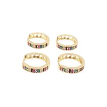 Brinco Argola Zircônia Colorida Duas Fileiras de Zircônias Kit Dois Pares Brinco Argola Zircônia Colorida Duas Fileiras de Zircônias Kit Dois Pares