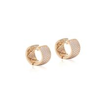 Brinco Argola Zirconia Inteira Cravejada 2cm