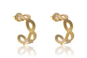 Brinco Argolinha Com Vados Ovais Folheado