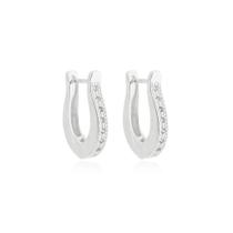 Brinco Argolinha Em Prata 19mm Com Zircônia