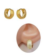 Brinco Argolinha Fecho Click Folheado Ouro 18k Antialérgico Brinco Argolinha Fecho Click Folheado Ouro 18k Antialérgico