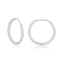 Brinco Argolinha Lisa Prata 925 10mm Brinco Argolinha Lisa Prata 925 10mm