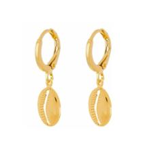 Brinco Argolinha Mini Concha do Mar - Banhado em Ouro 18k