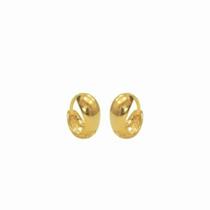 Brinco Argolinha Pequena Abaloada Folheado Ouro 18k Antialérgico Brinco Argolinha Pequena Abaloada Folheado Ouro 18k Antialérgico