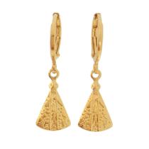 Brinco Argolinha Pingente Nossa Senhora Aparecida Banhado a Ouro 18k Brinco Argolinha Pingente Nossa Senhora Aparecida Banhado a Ouro 18k