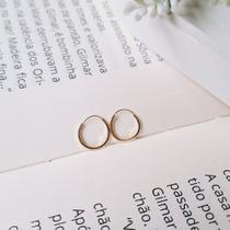 Brinco Argolinha Redonda segundo furo ouro 18k Brinco Argolinha Redonda segundo furo ouro 18k