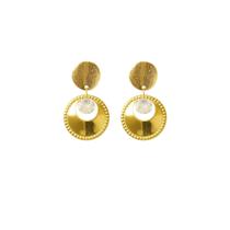 Brinco Argolinha Semi Vazada - Banhado em Ouro 18k Brinco Argolinha Semi Vazada - Banhado em Ouro 18k