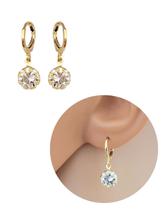 Brinco Argolinha Zircônia Folheado Ouro 18k Antialérgico