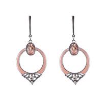 Brinco Armazem RR Bijoux Cristal Oval Rose