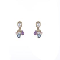 Brinco Armazem Rr Bijoux Gotas Com Pérola Dourado