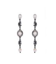 Brinco Armazem Rr Bijoux Pérolas Grafite