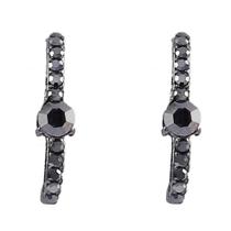Brinco Armazzem Rr Bijoux Ear Hook Cristais Grafite