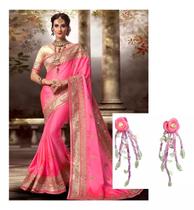 Brinco Artesanal Maxi Indiano, Mini Rosa C/ Miçanga HC-11