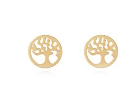 Brinco Arvore da Vida Folheado a Ouro 18k Brinco Arvore da Vida Folheado a Ouro 18k
