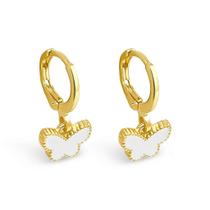 Brinco Baby Argolinha Borboleta Folheado a Ouro para Bebês e Crianças