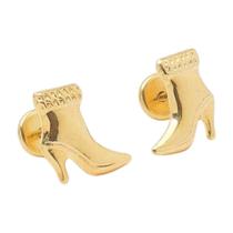Brinco Baby Bota Folheado a Ouro de Alta Qualidade para Bebês e Crianças Brinco Baby Bota Folheado a Ouro de Alta Qualidade para Bebês e Crianças
