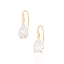 Brinco banhado a ouro 18k com zircônias Cód. 52351406