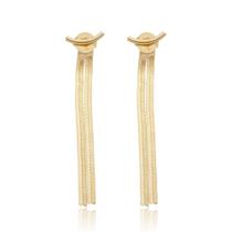 Brinco Banhado A Ouro 18K Franja Grande