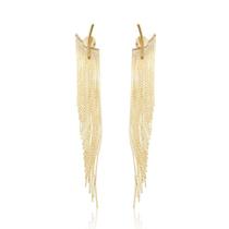 Brinco Banhado A Ouro 18K Franja Grande