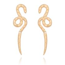 Brinco Banhado a Ouro 18k Serpente Grande