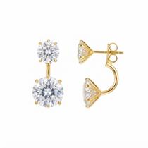 Brinco Banhado a Ouro 18K Virginia Zircônias Brinco Banhado a Ouro 18K Virginia Zircônias