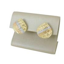 Brinco Banhado a Ouro Fixo De Gota 3 Cores Bijou Art
