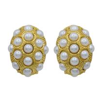 Brinco Banhado com mini Pérolas Semijoia Akasaki BC1740 Brinco Banhado com mini Pérolas Semijoia Akasaki BC1740