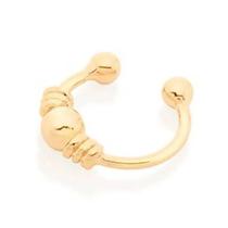 Brinco banhado ouro 3x 24k 18k e 22k ou prata 925 pressão femininos piercing rommanel 2 molas e 1 bola 526739 320015