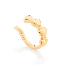 Brinco banhado ouro 3x 24k 18k e 22k pressão femininos 4 corações piercing rommanel 526698 Brinco banhado ouro 3x 24k 18k e 22k pressão femininos 4 corações piercing rommanel 526698