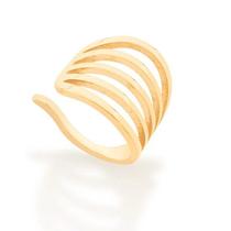 Brinco banhado ouro 3x 24k 18k e 22k pressão femininos piercing rommanel 5 aros abertos 526608