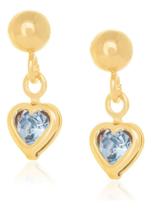 Brinco Base Bola Lisa Formado Por Coração 522396