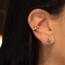 Brinco Base Color Mini com Piercing Semijoia Brinco Base Color Mini com Piercing Semijoia