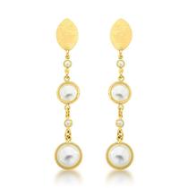 Brinco base gota e 4 pérola ( 2 pp e 2 m)