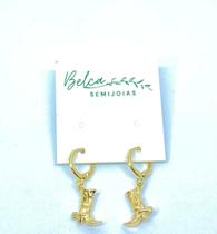 Brinco Belca Bota Cowboy, Banhado a Ouro. Brinco Belca Bota Cowboy, Banhado a Ouro.