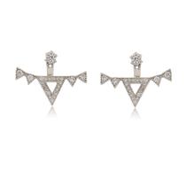 Brinco Belíssimo Ear Jacket - Design Triângulos Brilhantes