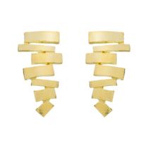 Brinco Blocos Banhado a Prata 925