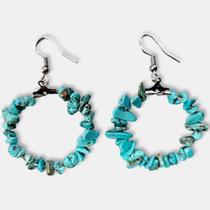 Brinco Boho Argola em Pedrarias Coloridas