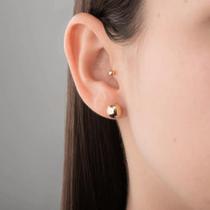 Brinco bola adulto ouro 18k 8mm Brinco bola adulto ouro 18k 8mm