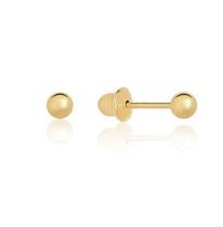 Brinco Bola Baby 2,5Mm Em Ouro 18K