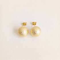 Brinco Bola Dourada Fosca G Brinco Bola Dourada Fosca G