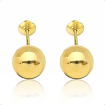 Brinco Bola em Ouro 18k 750 6mm Brinco Bola em Ouro 18k 750 6mm