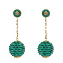 Brinco bola fio verde maria clara Brinco bola fio verde maria clara