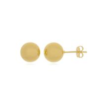 Brinco Bola Média Banho Ouro 18k Amarelo 1,10cm 3,0g
