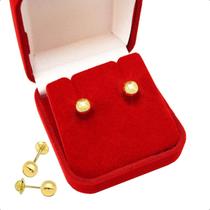Brinco Bola Ouro 18k 4mm