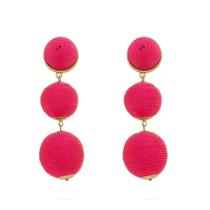 Brinco bolas fio pink maria elimia