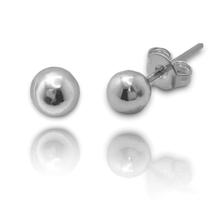 Brinco Bolinha Lisa Prata Pura 925