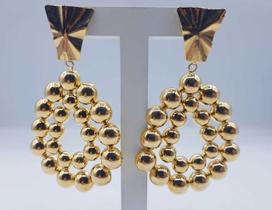 Brinco bolinhas banhado a ouro 18k Brinco bolinhas banhado a ouro 18k